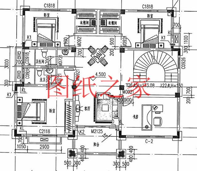 12X14米、14X12米兩種尺寸的三層別墅，適合人口較多的家庭修建！