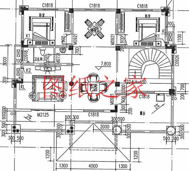 12X14米、14X12米兩種尺寸的三層別墅，適合人口較多的家庭修建！