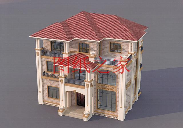 12X14米、14X12米兩種尺寸的三層別墅，適合人口較多的家庭修建！