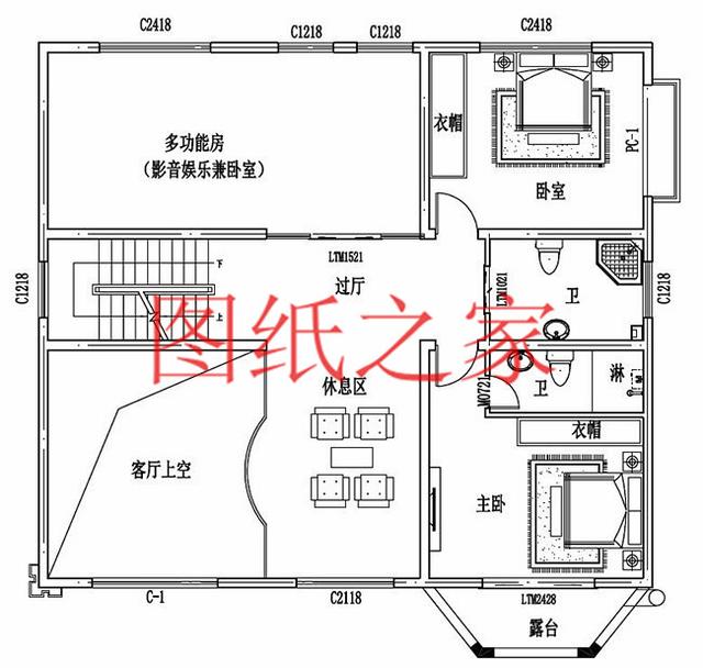 12X14米、14X12米兩種尺寸的三層別墅，適合人口較多的家庭修建！