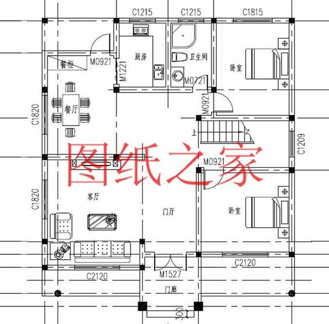 12X14米、14X12米兩種尺寸的三層別墅，適合人口較多的家庭修建！