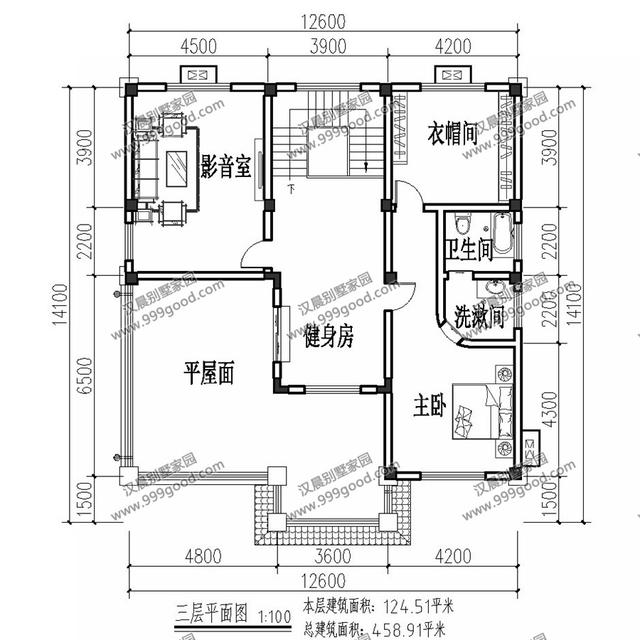 農(nóng)村建房一定要帶老人房！面寬12米的三層別墅設計，5室2廳帶健身房戶型超美