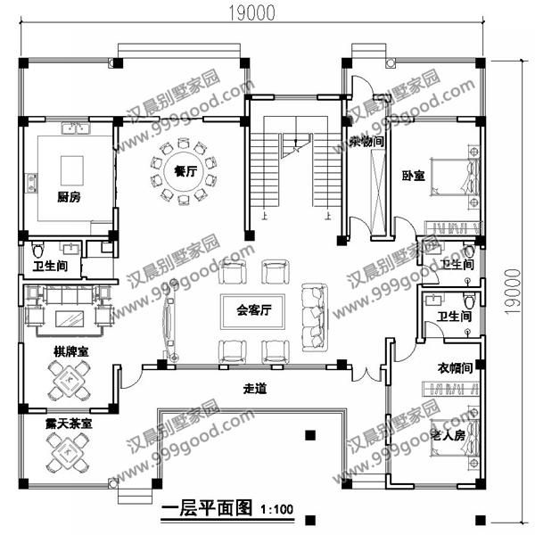 農村自建三合院，兩層別墅設計圖，21.3X18米40萬蓋成超劃算！