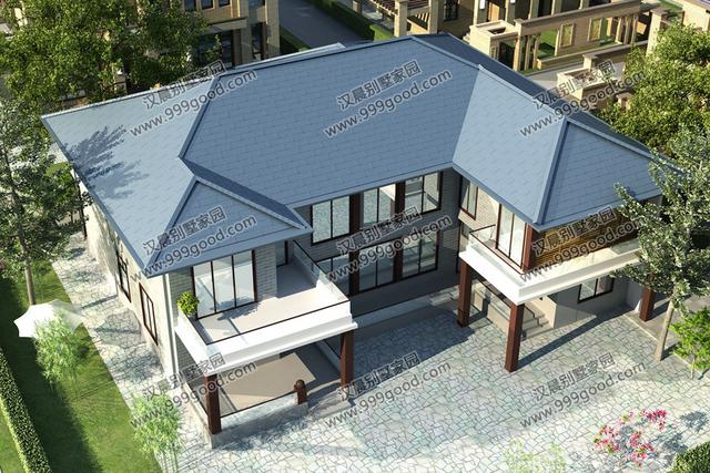 農村自建三合院，兩層別墅設計圖，21.3X18米40萬蓋成超劃算！