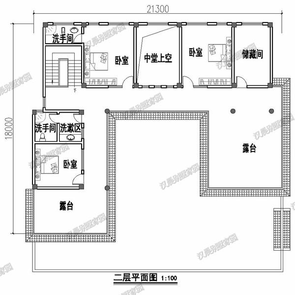 農村自建三合院，兩層別墅設計圖，21.3X18米40萬蓋成超劃算！