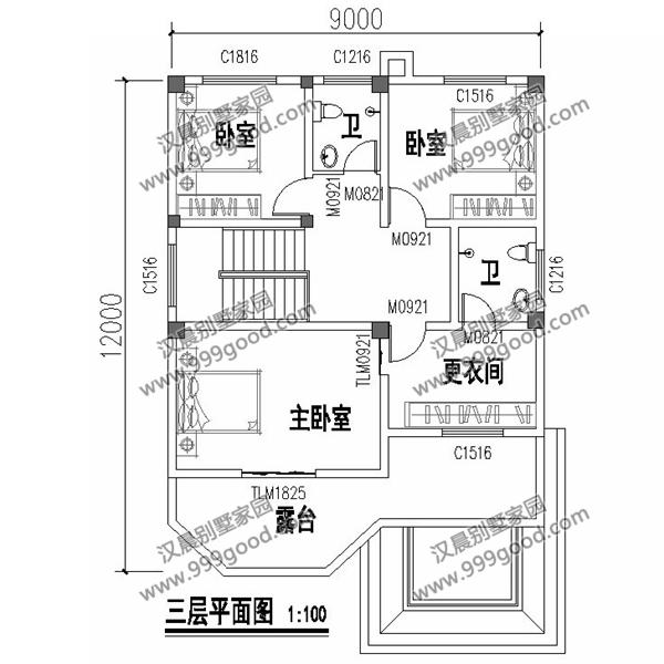 開間不到9米的農村三層別墅設計，占地100平米造價只要30萬！