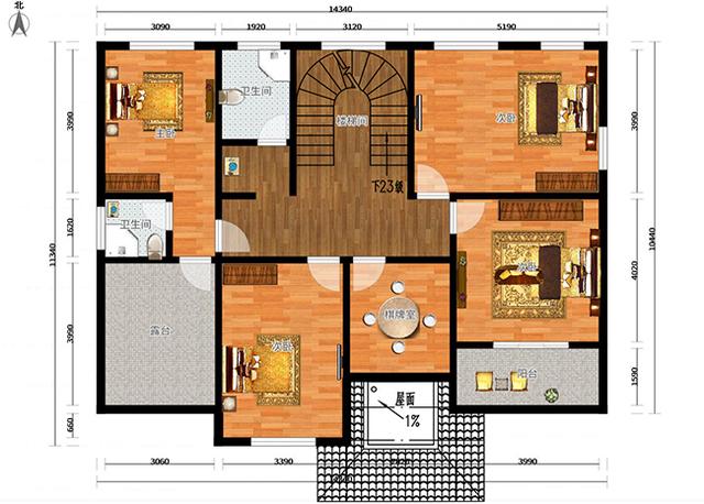 155平米的二層別墅，造價還不到30萬，簡單大氣、經濟實惠！
