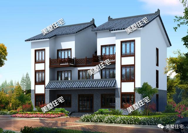 30款中式風(fēng)格別墅效果圖，一二三層都有，像世外桃源一樣漂亮