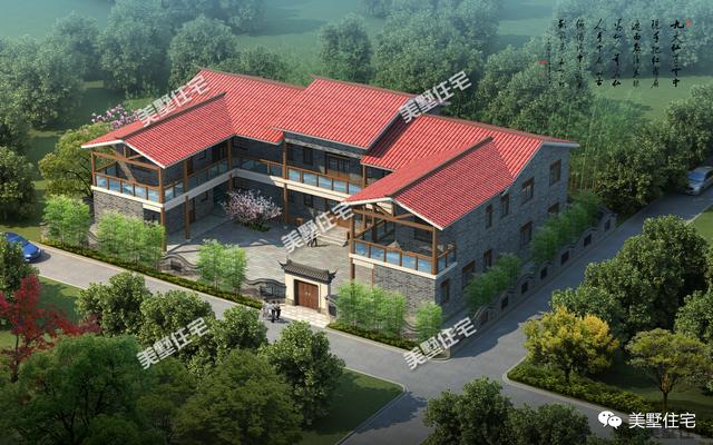 30款中式風(fēng)格別墅效果圖，一二三層都有，像世外桃源一樣漂亮