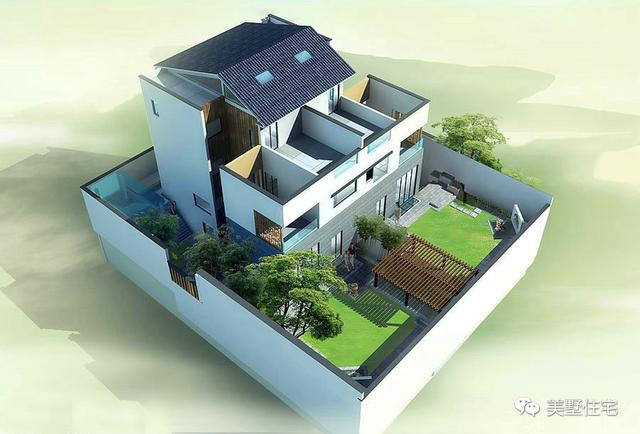 30款中式風(fēng)格別墅效果圖，一二三層都有，像世外桃源一樣漂亮