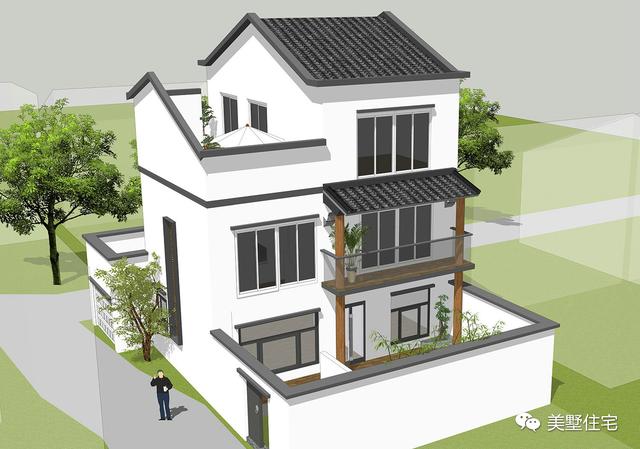 30款中式風(fēng)格別墅效果圖，一二三層都有，像世外桃源一樣漂亮