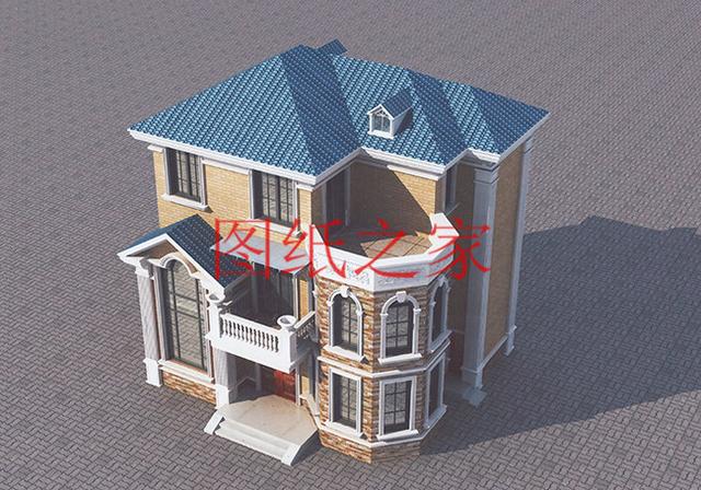 12x10米歐式三層別墅，生活和娛樂(lè)兼顧，非常簡(jiǎn)潔實(shí)用！