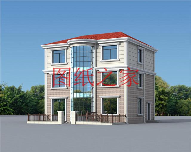 12x10米歐式三層別墅，生活和娛樂(lè)兼顧，非常簡(jiǎn)潔實(shí)用！