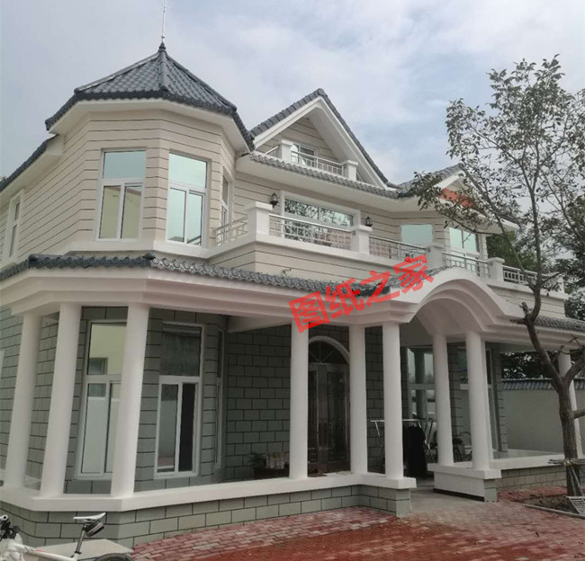 農(nóng)村二層半樓房設(shè)計(jì)圖及效果圖，歐式風(fēng)格