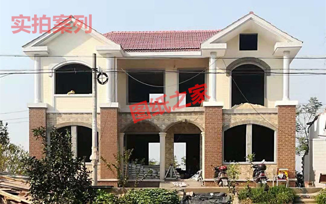 帶車(chē)庫(kù)二層別墅設(shè)計(jì)圖及效果圖，帶車(chē)庫(kù)的農(nóng)村二層樓房推薦