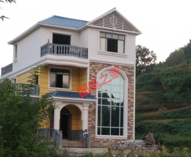 歐式三層樓中樓別墅設(shè)計(jì)圖紙帶車庫（含外觀效果圖）