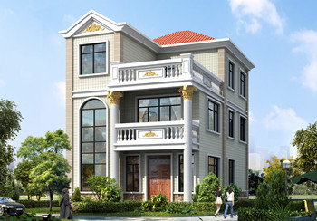 新農(nóng)村小開間三層樓房設(shè)計圖，占地100平米左右