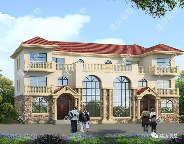 兩套三層雙拼別墅，第一棟內(nèi)有乾坤，第二款大氣的雙拼戶型