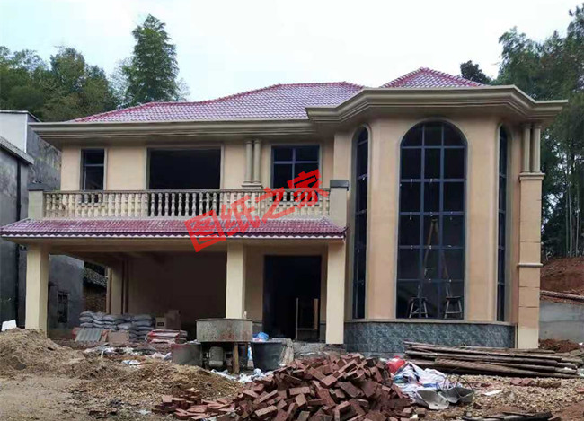 普通農(nóng)村二層房子設(shè)計(jì)圖 ，復(fù)式結(jié)構(gòu)，帶車庫