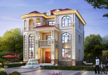 農(nóng)村房子設(shè)計(jì)圖三層獨(dú)棟別墅方案，占地130平方米