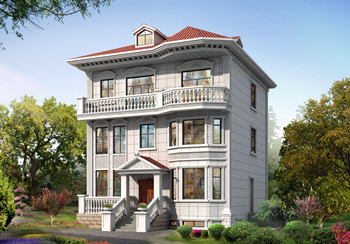 農(nóng)村40萬房子圖片外觀設計效果圖，帶地下室，外觀時尚大氣