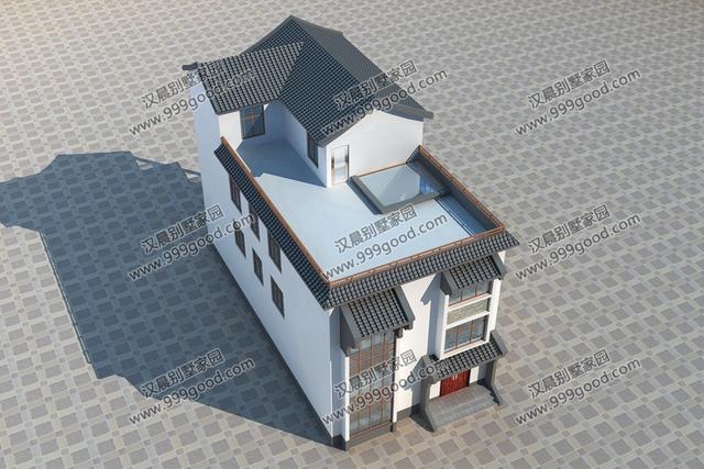 兩面鄰居開間只有8.8米，怎么建房？看看這套花50萬建成的中式別墅！