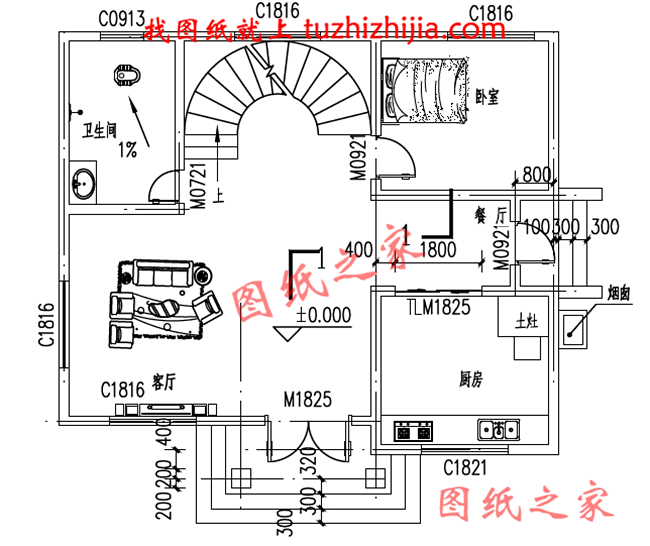 農(nóng)村100平米自建房圖紙?jiān)O(shè)計(jì)，小宅基地也能建成大氣實(shí)用的別墅！