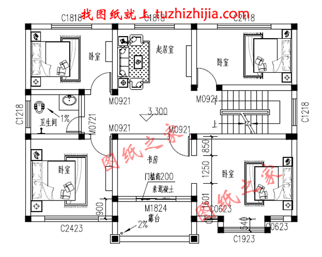農(nóng)村100平米自建房圖紙?jiān)O(shè)計(jì)，小宅基地也能建成大氣實(shí)用的別墅！