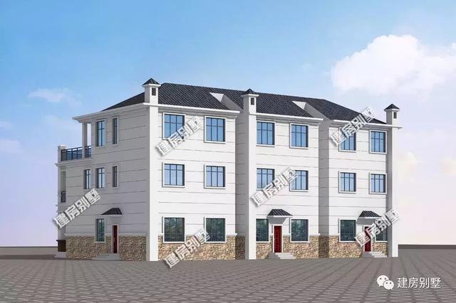 農(nóng)村自建三層三拼別墅設(shè)計(jì)，25×14.5米，建成后全村人都羨慕！