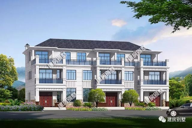 農(nóng)村自建三層三拼別墅設(shè)計(jì)，25×14.5米，建成后全村人都羨慕！