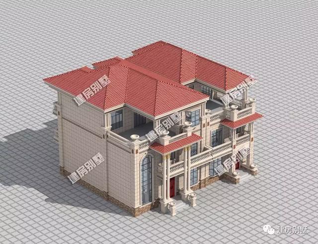 在老家修建一棟三層雙拼別墅設計，19.4×17.1米寬敞又大氣，何必眷戀北上廣