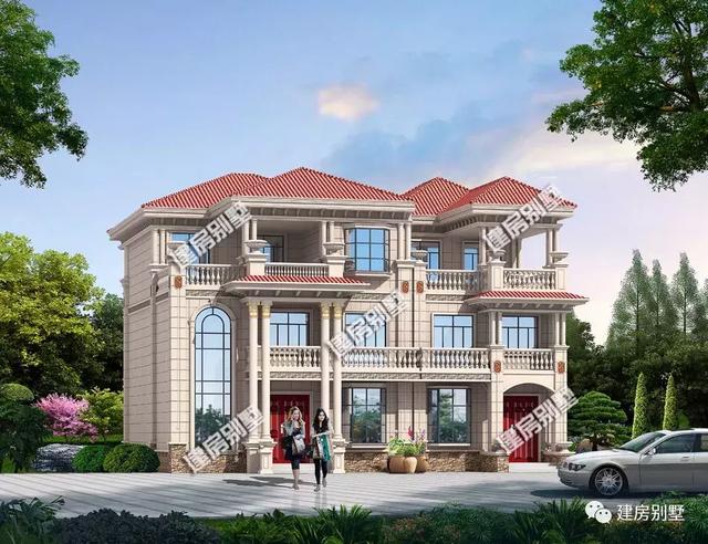 在老家修建一棟三層雙拼別墅設計，19.4×17.1米寬敞又大氣，何必眷戀北上廣