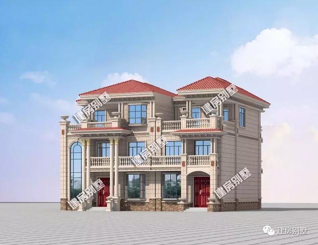 在老家修建一棟三層雙拼別墅設計，19.4×17.1米寬敞又大氣，何必眷戀北上廣