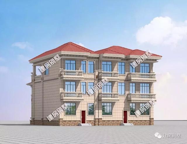 在老家修建一棟三層雙拼別墅設計，19.4×17.1米寬敞又大氣，何必眷戀北上廣