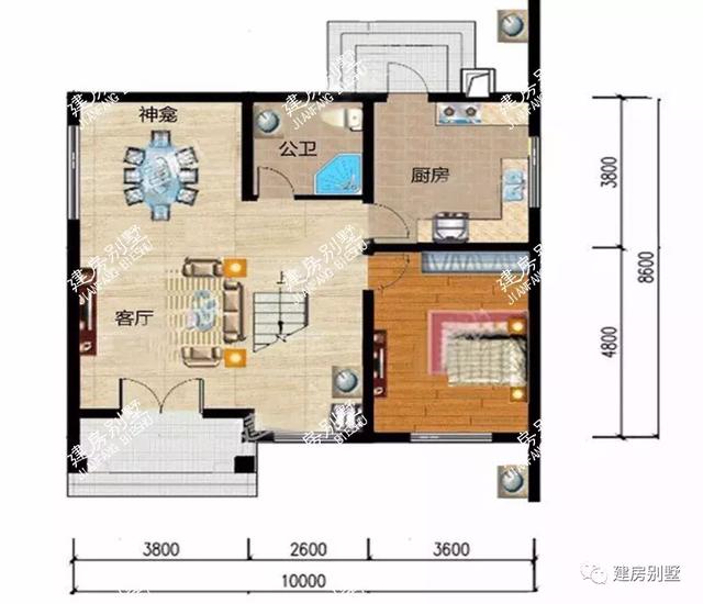 3套兩層別墅設(shè)計(jì)圖，開(kāi)間10米造價(jià)非常低，20來(lái)萬(wàn)就能建起來(lái)