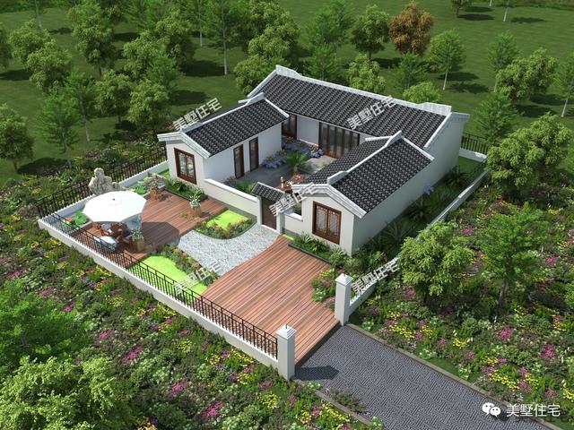 歐式別墅已經(jīng)過時(shí)了，中式合院別墅才是最美的！