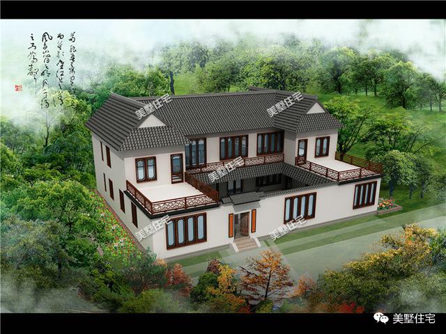 歐式別墅已經(jīng)過時(shí)了，中式合院別墅才是最美的！