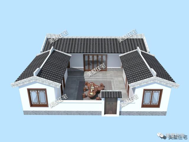 農(nóng)村平房別墅設計，14x13米5室1廳帶堂屋，蓋好了比別墅更美！