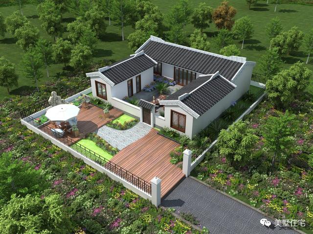 農(nóng)村平房別墅設計，14x13米5室1廳帶堂屋，蓋好了比別墅更美！