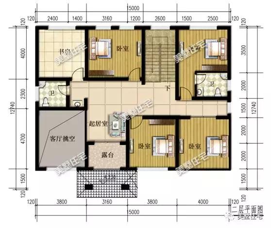 3帶車庫(kù)的農(nóng)村二層別墅設(shè)計(jì)圖，外觀精美，建一棟面子十足