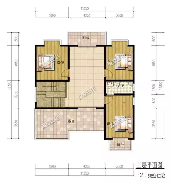 6款農(nóng)村三層自建別墅戶型圖，開間11米款款實(shí)用，第3還帶商鋪