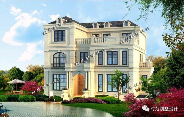 三層復(fù)式別墅設(shè)計(jì)圖，14x14米8室4廳8衛(wèi)，適合四世同堂大家庭居住