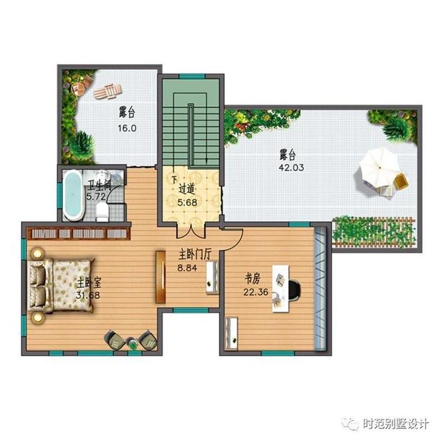 新中式三層復(fù)式別墅設(shè)計方案，16x12米帶車庫多露臺，美觀大氣適合自建