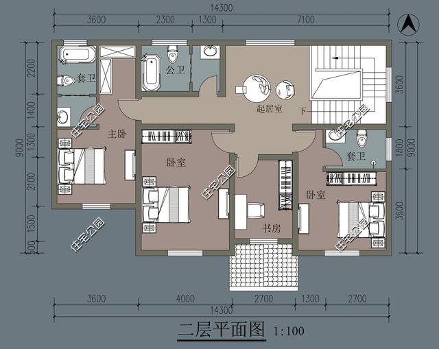 三世同堂的家庭如何蓋房？這套法式二層別墅，4室2廳5衛(wèi)，車庫(kù)入戶，一定要收藏
