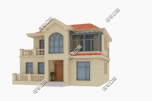 二層歐式農(nóng)村別墅設(shè)計圖紙，二層設(shè)有陽光房，毛坯30萬你會建嗎？