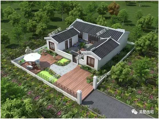 中式合院一層別墅設(shè)計(jì)圖，有家有院有品位，傳承百年