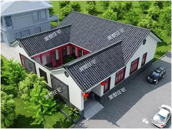 中式合院一層別墅設(shè)計(jì)圖，有家有院有品位，傳承百年