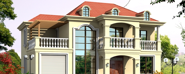 農村40萬左右房子圖片及設計圖,非常簡單大氣的二層別墅！