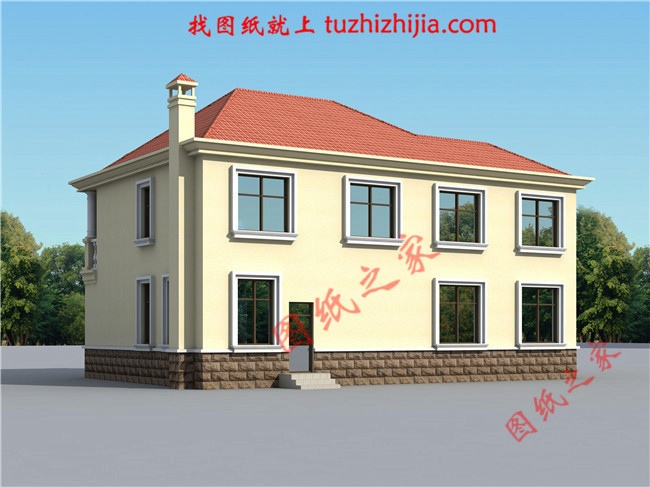 農村40萬左右房子圖片及設計圖,非常簡單大氣的二層別墅！