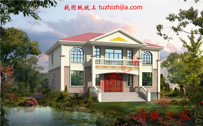 農村40萬左右房子圖片及設計圖,非常簡單大氣的二層別墅！